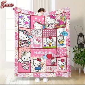 Sanrio Hello Kitty Pink and White Quilt